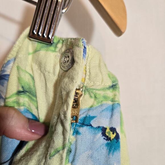 Vtg Liz Claiborne Liz/Wear Linen Rayon Spring Floral Midi Skirt Flower 90s 10 - Picture 7 of 7